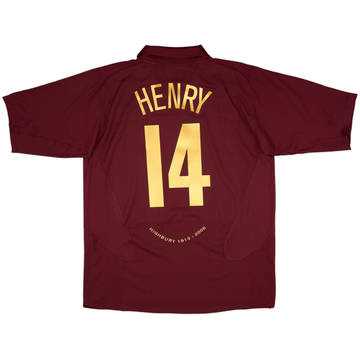 2005-06 Arsenal Home Shirt Henry #14 - 8/10 - (XL)