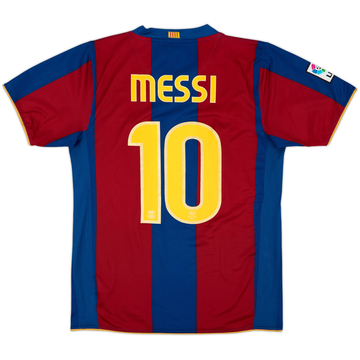 2007-08 Barcelona Home Shirt Messi #19 - 9/10 - (M)