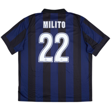 2013-14 Inter Milan Home Shirt Milito #22 - 7/10 - (XXL)