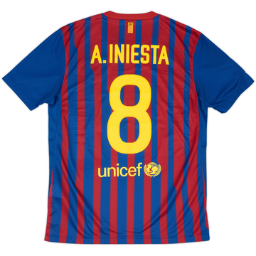 2011-12 Barcelona Home Shirt A.Iniesta #8 - 9/10 - (M)