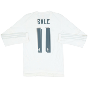 2015-16 Real Madrid Home L/S Shirt Bale #11 - 6/10 - (XS)