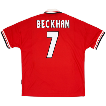 1998-00 Manchester United Home Shirt Beckham #7 - 8/10 - (XL)