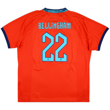 2022-23 England Away Shirt Bellingham #22 - 9/10 - (XXL)