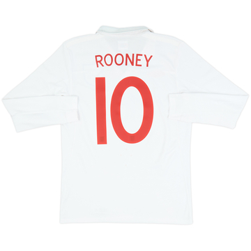 2009-10 England Home L/S Shirt Rooney #10 - 6/10 - (M)