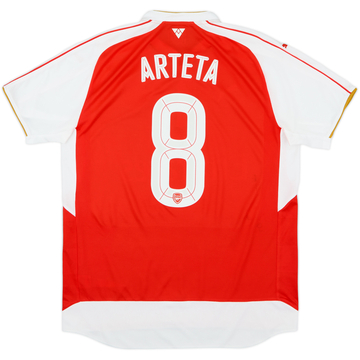 2015-16 Arsenal Home Shirt Arteta #8 - 7/10 - (L)