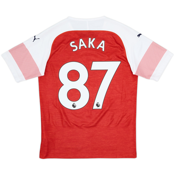 2018-19 Arsenal Home Shirt Saka #87 - 8/10 - (S)