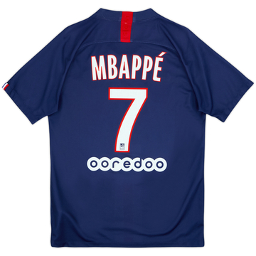 2019-20 Paris Saint-Germain Home Shirt Mbappe #7 - 8/10 - (L)