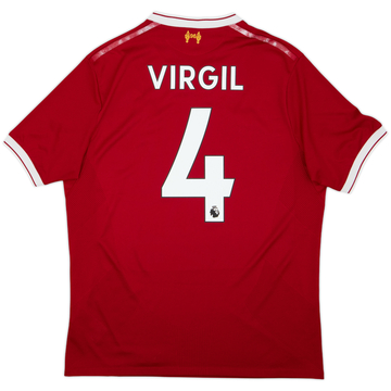 2017-18 Liverpool 125 Years Home Shirt Virgil #4 - 6/10 - (M)
