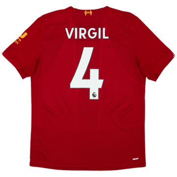 2019-20 Liverpool Home Shirt Virgil #4 - 6/10 - (M)