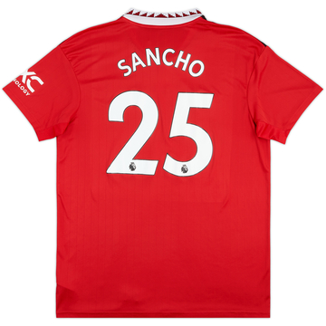 2022-23 Manchester United Home Shirt Sancho #25 - 8/10 - (XL)