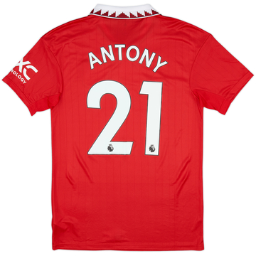 2022-23 Manchester United Home Shirt Antony #21 - 8/10 - (S)