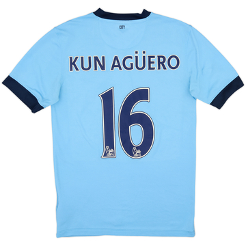 2014-15 Manchester City Home Shirt Kun Aguero #16 - 5/10 - (S)