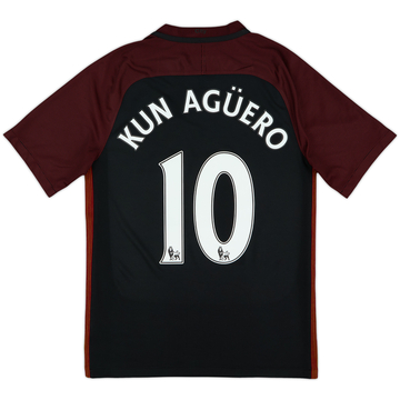2016-17 Manchester City Away Shirt Kun Aguero #10 - 9/10 - (S)