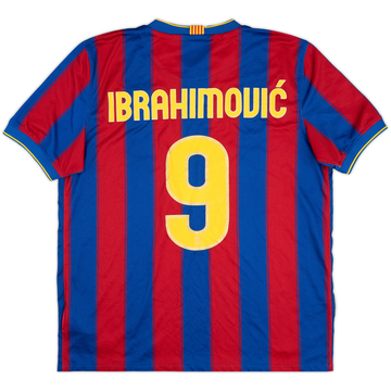 2009-10 Barcelona Home Shirt Ibrahimovic #9 - 9/10 - (L)