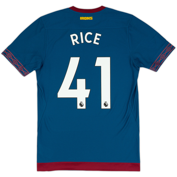 2018-19 West Ham Away Shirt Rice #41 (S)
