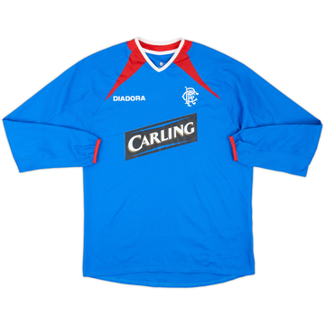 2003-05 Rangers Home L/S Shirt - 8/10 - (S)