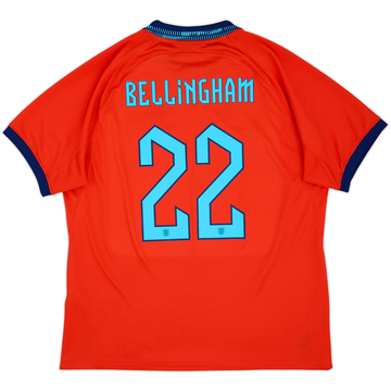 2022-23 England Away Shirt Bellingham #22 - 9/10 - (XL)