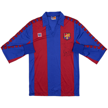 1984-89 Barcelona Signed Home L/S Shirt - 9/10 - (XS)