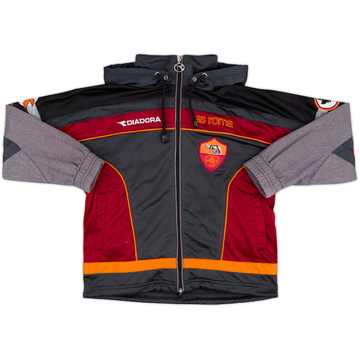1999-00 Roma Diadora Hooded Track Jacket - 9/10 - (S.Boys)