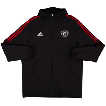 2021-22 Manchester United adidas Hooded Bench Coat - 10/10 - (XL)
