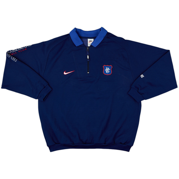 1997-98 Rangers Nike 1/4 Zip Sweat Top - 8/10 - (L)