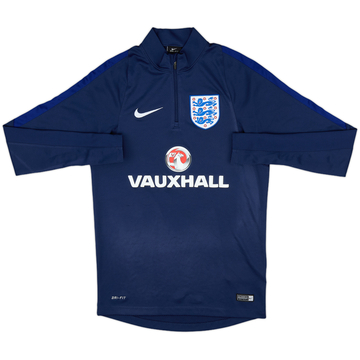 2016-17 England Nike 1/4 Zip Sweat Top - 9/10 - (S)