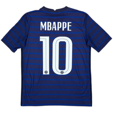 2020-21 France Authentic Home Shirt Mbappe #10 - 8/10 - (XL.Boys)