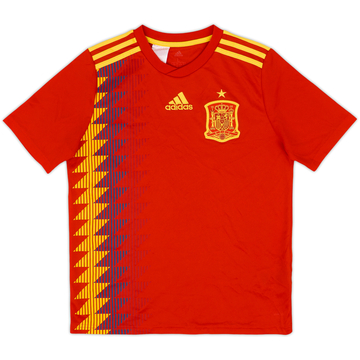 2018-19 Spain Home Shirt - 7/10 - (L.Boys)