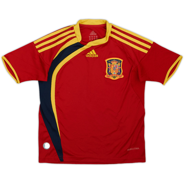 2009 Spain Home Shirt - 8/10 - (S.Boys)
