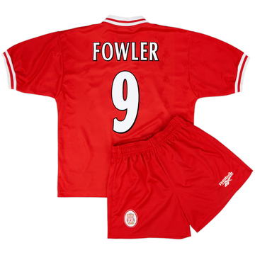 1996-98 Liverpool Home Shirt & Shorts Fowler #9 - 9/10 - (M)