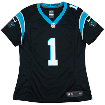 2012-19 Carolina Panthers Newton #1 Nike Game Home Jersey Womens - 8/10 - (M)