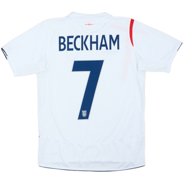 2005-07 England Home Shirt Beckham #7 - 8/10 - (S)