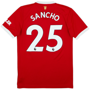 2021-22 Manchester United Home Shirt Sancho #25 - 6/10 - (S)