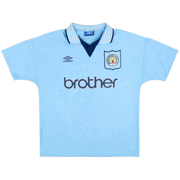 1995-97 Manchester City Home Shirt #7 - 6/10 - (L)