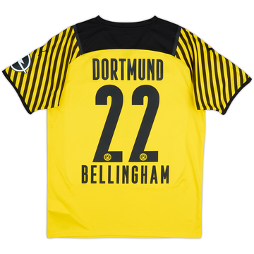 2021-22 Borussia Dortmund Home Shirt Bellingham #22 - 8/10 - (M)