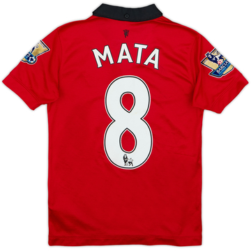 2013-14 Manchester United Home Shirt Mata #8 - 6/10 - (S.Boys)