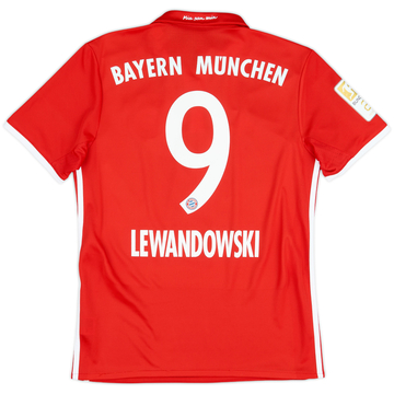 2016-17 Bayern Munich Home Shirt Lewandowski #9 - 9/10 - (S)
