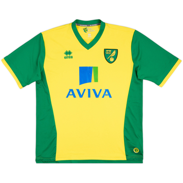 2013-14 Norwich Home Shirt - 7/10 - (XL)