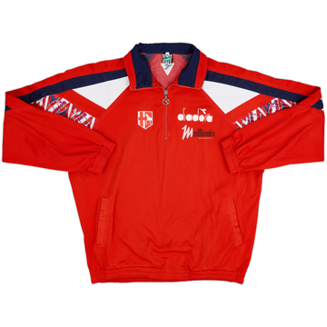 1996-97 Padova Diadora 1/4 Zip Track Jacket - 8/10 - (XL)