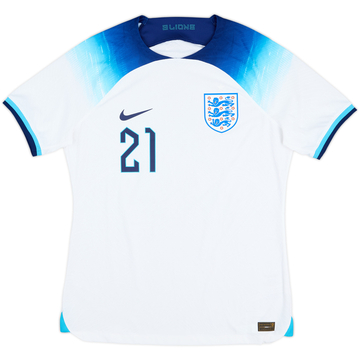 2022-23 England Player Issue Home Shirt #21 - 9/10 - (L)