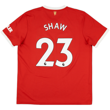 2021-22 Manchester United Home Shirt Shaw #23 - 8/10 - (XL)