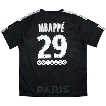 Camiseta de la tercera equipación del Paris Saint-Germain 2017-18 Mbappe #29 - 9/10 - (XL)