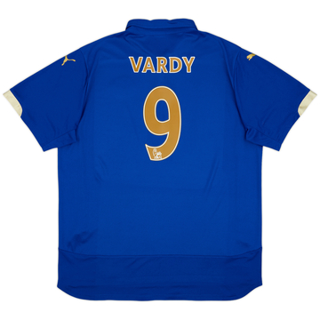 2014-15 Leicester Home Shirt Vardy #9 - 8/10 - (XXL)