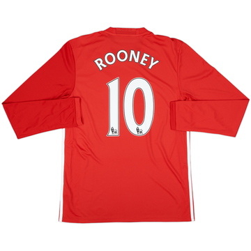 2016-17 Manchester United Home L/S Shirt Rooney #10 (M)