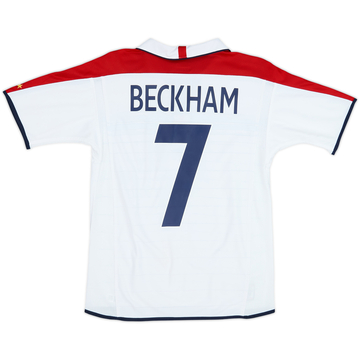 2003-05 England Home Shirt Beckham #7 - 6/10 - (XL.Boys)