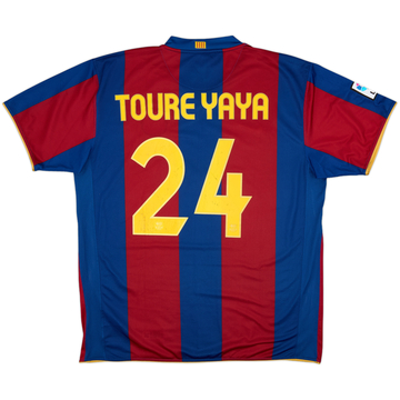 2008-09 Barcelona Home Shirt Toure Yaya #24 - 7/10 - (XXL)