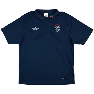 2010-11 Umbro Rangers 1/4 Zip Polo Shirt - 10/10 - (L)