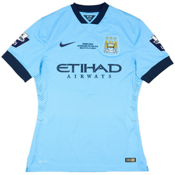 2014-15 Manchester City Match Worn International Cup Final Home Shirt #6 (Glendon)