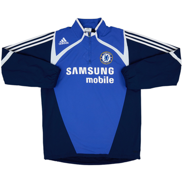 2007-08 Chelsea adidas 1/4 Zip Track Jacket - 8/10 - (M)