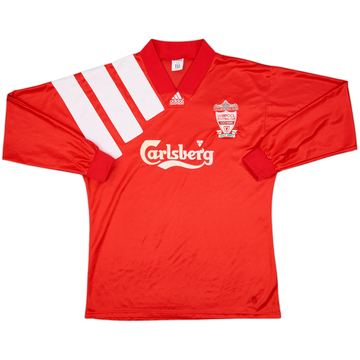 1992-93 Liverpool Player Issue Centenary Home L/S Shirt - 8/10 - (L/XL)